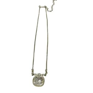 Givenchy‎ Silver Tone Large Gemstone Rhinestone Necklace